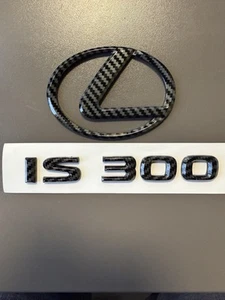 Carbon Fiber Logo Emblem Badge Kit Fits 2001 2002 2003 2004 2005 Lexus IS300 2JZ - Foto 1 di 5