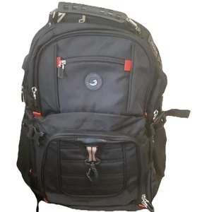 SHRRADOO extra großer Reise Laptop Rucksack mit USB schwarz Reiserucksäcke Neu ohne Etikett - Bild 1 von 14