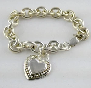Judith Ripka Corazón de Plata Ley Cadena Eslabones Pulsera 925 19.1cm Longitud - Imagen 1 de 10