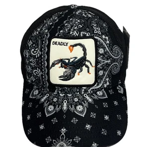 Gorra Goorin Bros The Farm Snapback Deadly Scorpion Bandana Print Cap ¡Nueva! - Imagen 1 de 11
