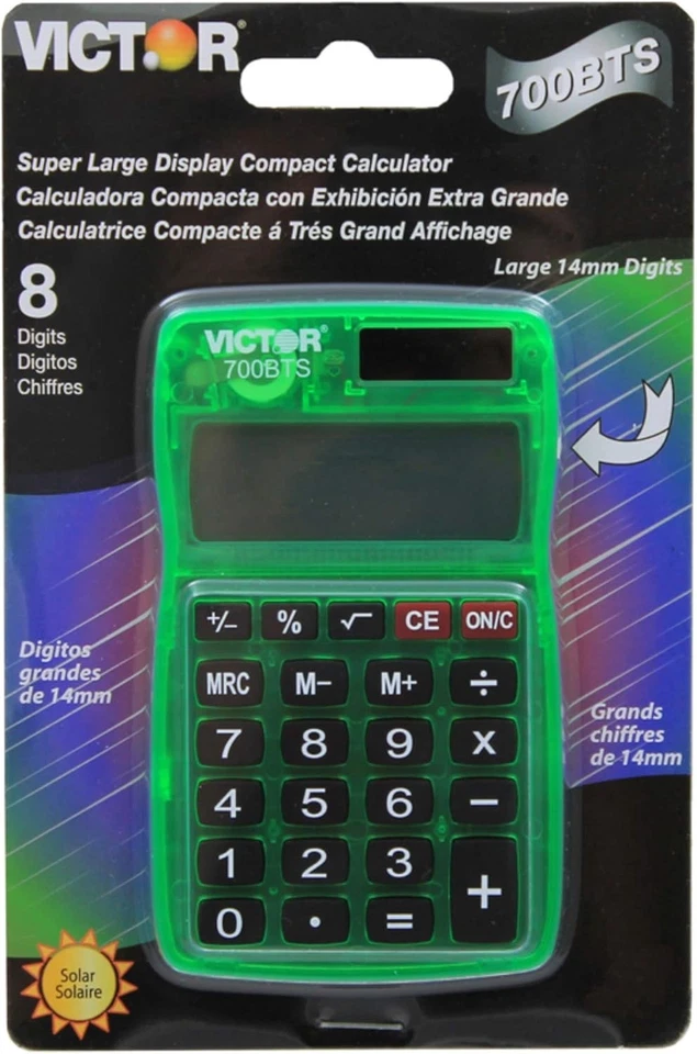 Victor 700BTS 8-Digit Pocket Calculator in Assorted Bright multi-colored  - Image 1 of 1