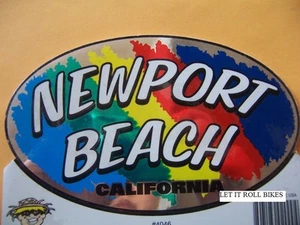 STICKERS NEWPORT BEACH CALIFORNIA CARS TRUCKS BIKES HOME OFFICE ANYWHERE NEW! - Picture 1 of 1
