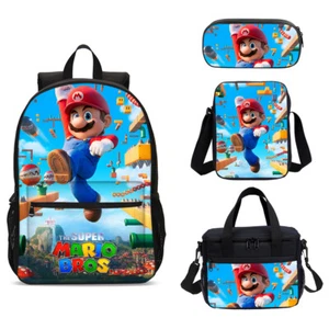 Super Mario Bros Filmschule Rucksäcke Kühltasche Brotzeittasche Federtasche Sling Bag Posten - Bild 1 von 19