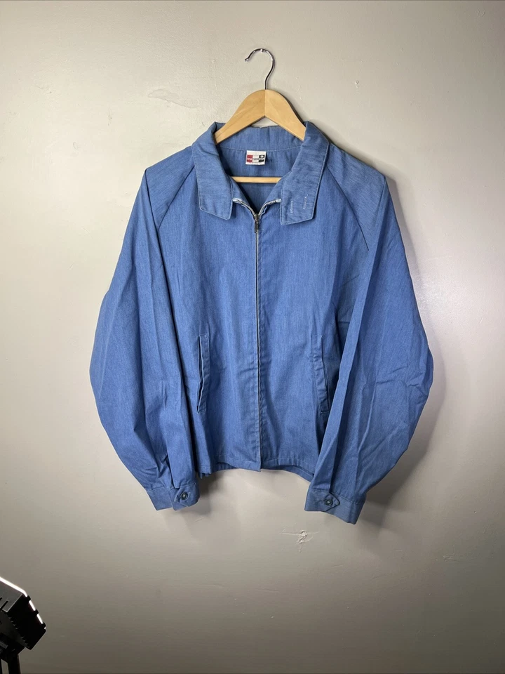 Chaqueta Sportsmaster Vintage Adulto XL Azul Cremallera Completa Harrington Años 60 True A99 Foto 1 de 4