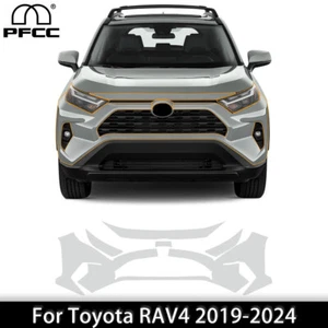 Front Bumper Precut Paint Protection Film Clear PPF for Toyota RAV4 2019-2024 - Picture 1 of 14