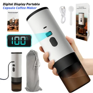 Portable Electric Espresso Machine Rechargeable Self-Heating Coffee Maker Travel - Picture 1 of 11