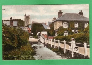 Castle Street Carisbrooke IOW PC 1919 Single Circle Postmark AE14 - Bild 1 von 2