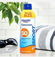 Equate Sport Broad Spectrum Sunscreen Broadspectrum SPF 50 Spray 9.1 oz Exp 7/24