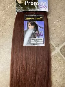 Dena Cali Premier Yaki 10” Color 33 Auburn 100% Human Hair for Weaving - Picture 1 of 6