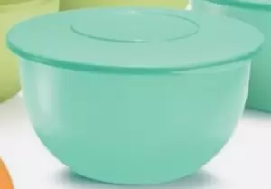 Tupperware Impressions Mezcla Almacenamiento Servir Cuenco 32 tazas Verde azulado Nuevo - Imagen 1 de 1