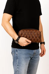 Bolso de aseo de cuero acolchado Ascend - Imagen 1 de 8