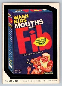 Wash Kids Mouths With Fib Wacky Packages Trading Card 1980 Topps # 147 - Picture 1 of 2