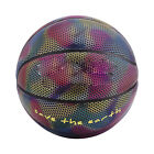 Holographic Glowing Basketball Reflective PU Rubber Colorful Outdoor Products