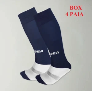 STOCK 4 PAIA Calzettoni calze calcio uomo sportive calcetto blu rugby da 40 a 46 - Bild 1 von 3