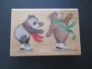 Stampabilities Gruffies Bears On Ice Rubber Stamp - Picture 1 of 3