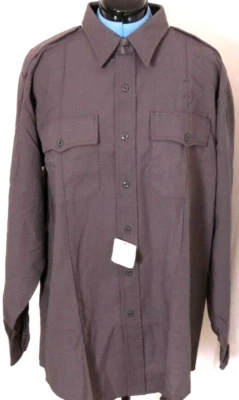NEW Flying Cross Police Uniform Button Down Gray Long Sleeve Shirt Men 22.5 - 36 - Image 1 of 4