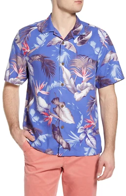 TOMMY BAHAMA Men's Bird's Eye View Floral Print Silk Camp Shirt NEW NWT - Image 1 of 4