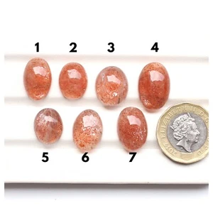 Sunstone Gemstone Natural Orange Sunstone Golden Fire Cabochon Loose Gemstone - Picture 1 of 2