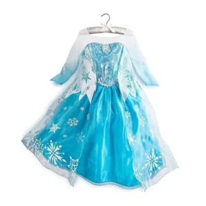 NEW Girls Dress Costume Princess Elsa Cosplay Birthday Party size 2 -10 years - Picture 1 of 6