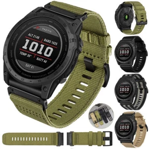 Correa de correa de reloj de nailon de ajuste rápido para Garmin Fenix 7 7X 6 6X Pro 3 5 5X Plus Epix - Imagen 1 de 28