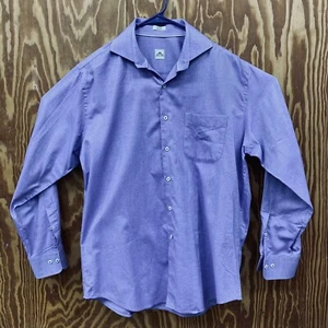 PETER MILLAR Mens Large Purple Dress Shirt Long Sleeve 100% Cotton - Picture 1 of 6