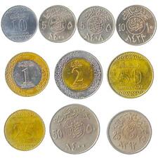 10 DIFFERENT COINS FROM SAUDI ARABIA. HALALAS, RIYALS. OLD CURRENCY: 1960-2016