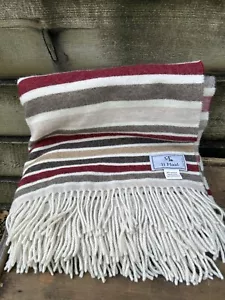 VINTAGE ITALIAN MT I1 Throw Blanket LAMBS WOOL Blend MADE IN ITALY 54x66” - Picture 1 of 9