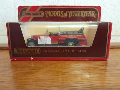 Matchbox Models Of Yesteryear Y6 1920 Rolls Royce Fire Engine Red (Red Box) 1:48 - Image 1 of 4