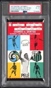 Boleto Pelé Último Juego Partido Talón Completo Cosmos v Santos 1977 Psa 4 Pop 4 1 Superior - Imagen 1 de 3
