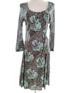 Fat face  T. 10 (38) Gris Midi Vestido recto Viscosa 100% Manga 3/4 - Imagen 1 de 5