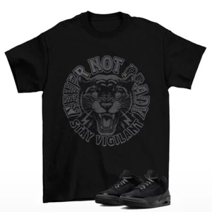 Camicia sneaker Stay Ready da abbinare Jordan 3 retrò nero gatto CT8532-001 - Foto 1 di 2