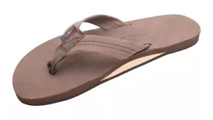 Man Rainbow Leather Single Layer Wide Strap with Arch 301ALTS Color Expresso New - Picture 1 of 6