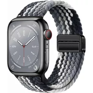 Premium Real Soft Woven Elastic Nylon Loop WatchBand f Apple Watch Series 8 45mm - Picture 1 of 1