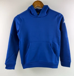 Adidas Youth Unisex Sweatshirt Fleece Hoodies w/ Pockets Blue Size S NWT - Picture 1 of 13