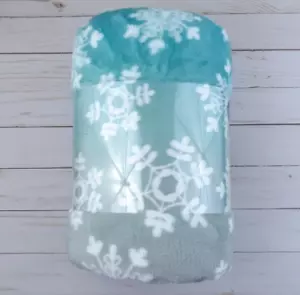 Samt Plüsch Überwurf Decke 60x72 Ombre Schneeflocken - Bild 1 von 2