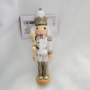 Wondershop Nussknacker Christbaumschmuck weiß/gold BRANDNEU - Bild 1 von 2