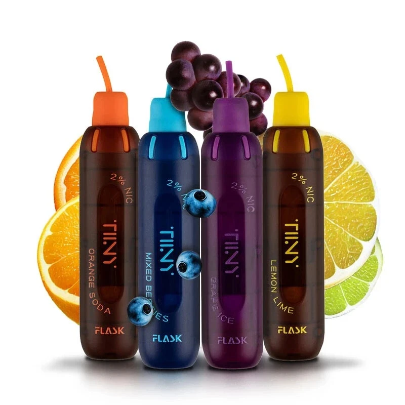 Flask TIINY Vape Einweg E-Zigarette 20mg E Shisha mit Nikotin 600 Züge - Bild 1 von 1