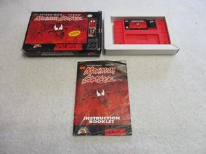 SNES SPIDER-MAN VENOM MAXIMUM CARNAGE RED SUPER NINTENDO COMPLETE IN BOX 1994 - Picture 1 of 5