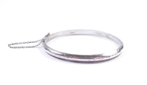 Brazalete Brazalete Vintage Damas Delgado Plata de Ley 925 6.8g - Imagen 1 de 11