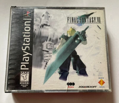 Final Fantasy Vii MISPRINT PS1 Playstation 1 Black Label Complete Tested Working - Image 1 of 4