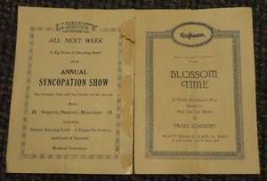 Jan 9 1926 Lincoln Nebraska Orpheum Theatre program - Blossom Time - Picture 1 of 2