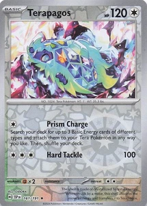 Terapagos Rare Reverse Holo SV08: Surging Sparks 161/191 NM - Picture 1 of 2