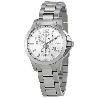 Longines Conquest Chronograph Silver Dial Unisex Watch L33794766 - Image 1 of 3