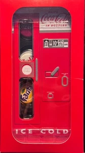 Fiji Proof .999 Silver Coca-Cola Bottle Cap Vending Machine Set of 4 - Picture 1 of 4
