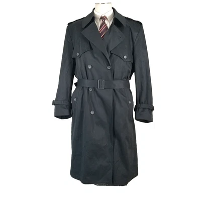 Charles Klein Тренч мужской большой 46R синий классический с подкладкой все сезоны - Изображение 1 из 4