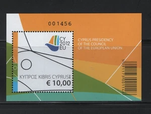 CYPRUS 2012 PRESIDENCY ISSUE MNH MINIATURE SHEET FACE VALUE EURO 10.00 - Picture 1 of 1