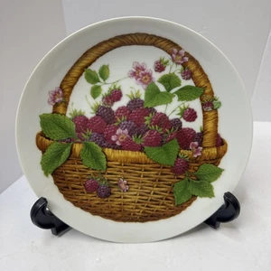 Vintage Avon Sommer Obst Sammlung Teller 1985 Himbeeren Beeren Korb 8,25" - Bild 1 von 5