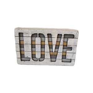 LOVE Schild Holz Größe Small 8X5 Rustikal - Bild 1 von 2