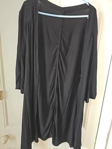 Womens Black Slinky Open Cardigan Size 20 - Picture 1 of 5