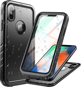 Acogedora Funda iPhone X / XS Impermeable 360 A Prueba de Polvo y Antigolpes Negra - Imagen 1 de 12
